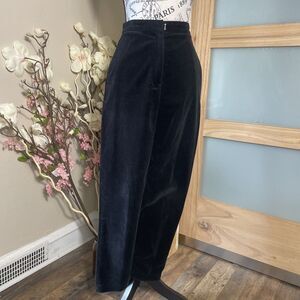 Valerie Stevens Pants Womens 2P Black Corduroy Straight Leg Casual Fall Cozy